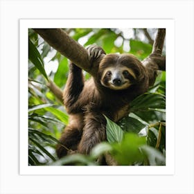 Sloth In The Tree Art Print