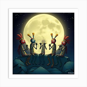 Aztec Flutes 2 Art Print