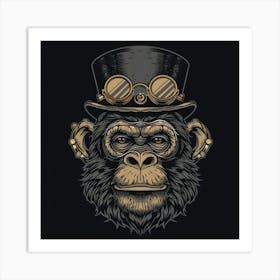 Steampunk Monkey 2 Art Print