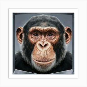 Portrait Of A Chimpanzee Art Print