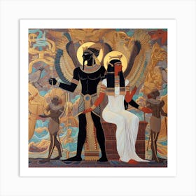 Egyptian King And Queen Art Print