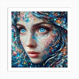 Mosaic Girl 2 Art Print