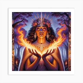 Artiphoria Mahuika Maori Female (1) Art Print