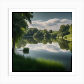 Reflection In A Lake 1 Art Print