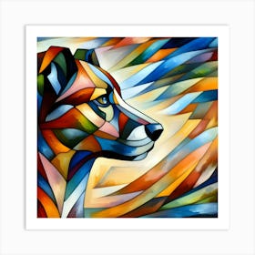 Abstract Dog Painting 3 Art Print