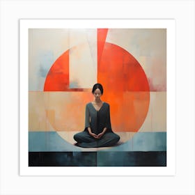 Women Meditating Abstracts By Csaba Fikker 16 Art Print