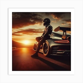 Sunset Porsche Gt3 Art Print