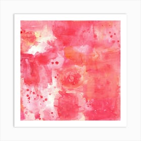 Pink Abstract Watercolor Painting Art Print