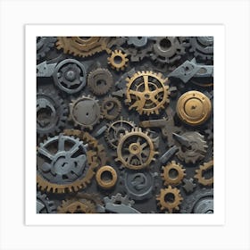 Steampunk Background 6 Art Print