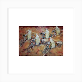 Four Horsemen On Horseback Art Print