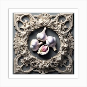 Garlic In A Frame 4 Art Print