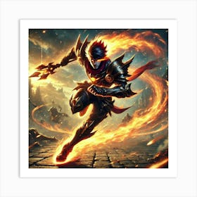 Xander Ashlock Flame Sprint Art Print