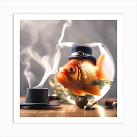 Goldfish In A Bowl 22 Art Print