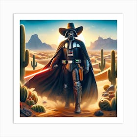 Darth Vader In The Wild West Star Wars Art Print Art Print