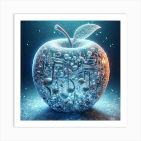 Music Notes Apple Art Print