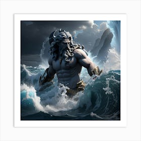 God Of The Sea Art Print