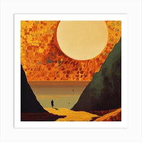 Sunset In The Desert Art Print