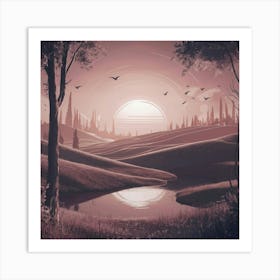 Landscape Painting Art Print