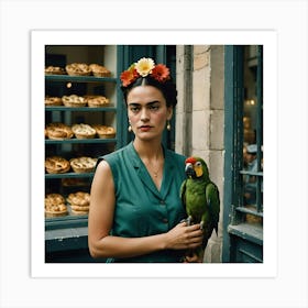 Frida Kahlo and the Bakery Art Print