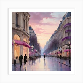 Paris At Dusk.4 Art Print