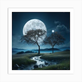 Full Moon In The Sky 1 Art Print