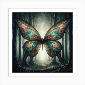 Butterfly In The Forest 24 Art Print