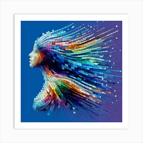 Abstract Woman'S Head Art Print