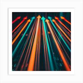 Arrows In The Dark Art Print