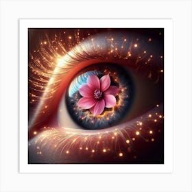 Eye With Flower 1 Art Print