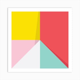 Abstract Pastel Perspective Iv Square Art Print