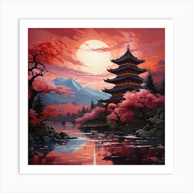 Japanese Pagoda Art Print