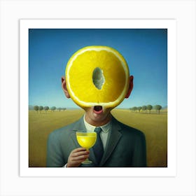 Man With A Slice Of Lemon Art Print