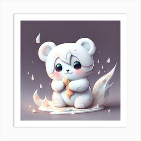 Ice Cream Bear 1 Art Print