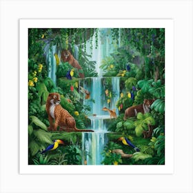 Jungle Waterfall Art Print