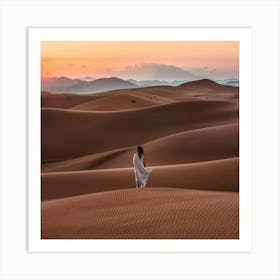 Sand Dunes At Sunset Art Print