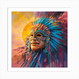 Aztec Mask Art Print