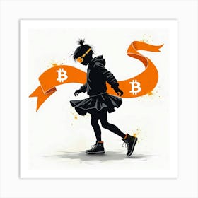 Bitcoin Girl 4 Art Print