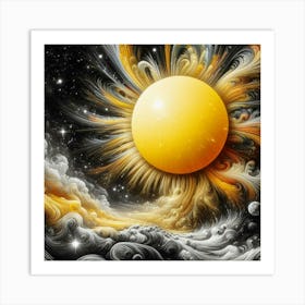 Sun In Space 1 Art Print