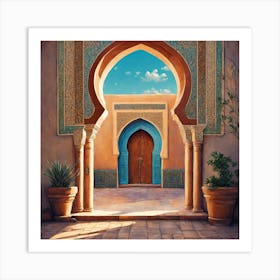 Moroccan Grand Door Art Print