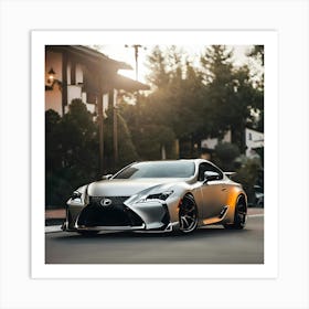 Silver Grey Toyota Lexus Art Print