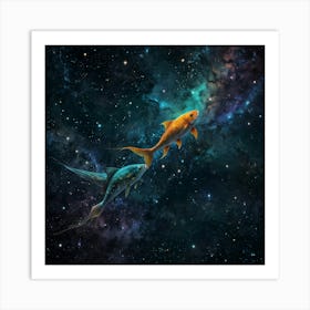 Goldfish In Space Art Print