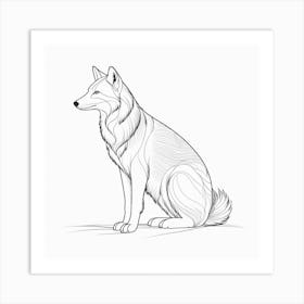 Wolf Drawing Art Print