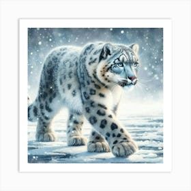 Snow Leopard 10 Art Print