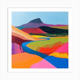 Colourful Abstract Brecon Beacons National Park Wales 2 Art Print