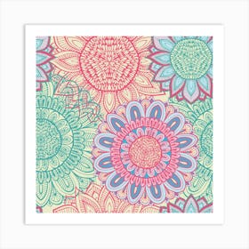 Hand Drawn Mandala Pattern 01 Art Print