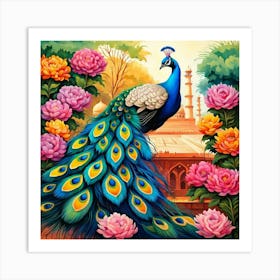 Peacock Painting Art Print