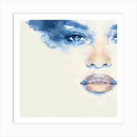 Watercolor Portrait Of A Woman Art Print