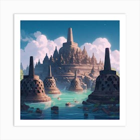 Buddhist Temple Art Print