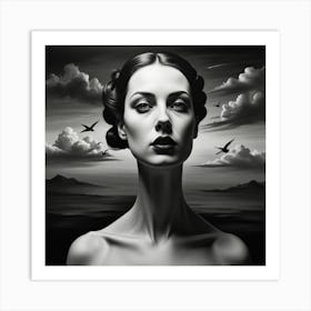 Black And White Painting 1 Art Print