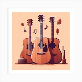 Acoustic Guitars 1 Art Print